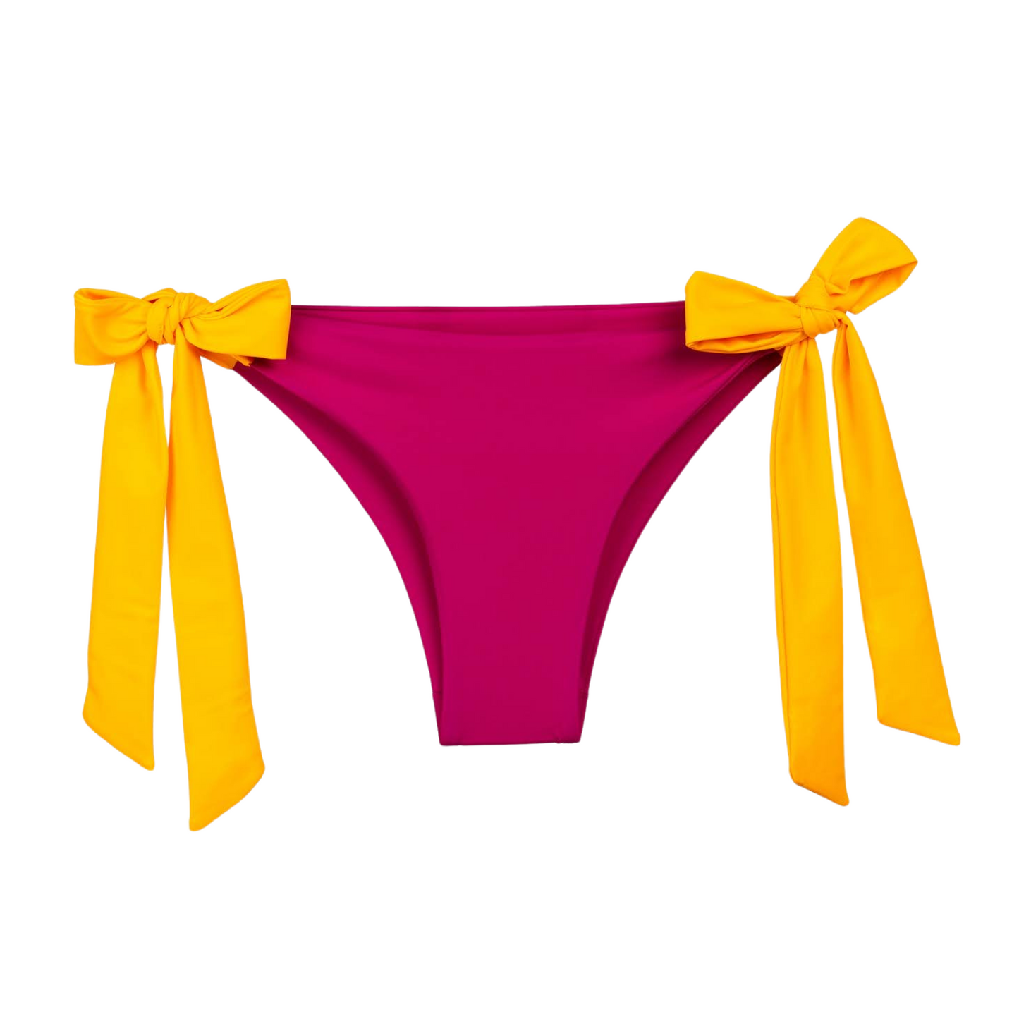 SugarChic Bow Bikini Bottom - Rich Pink/Ochre Yellow
