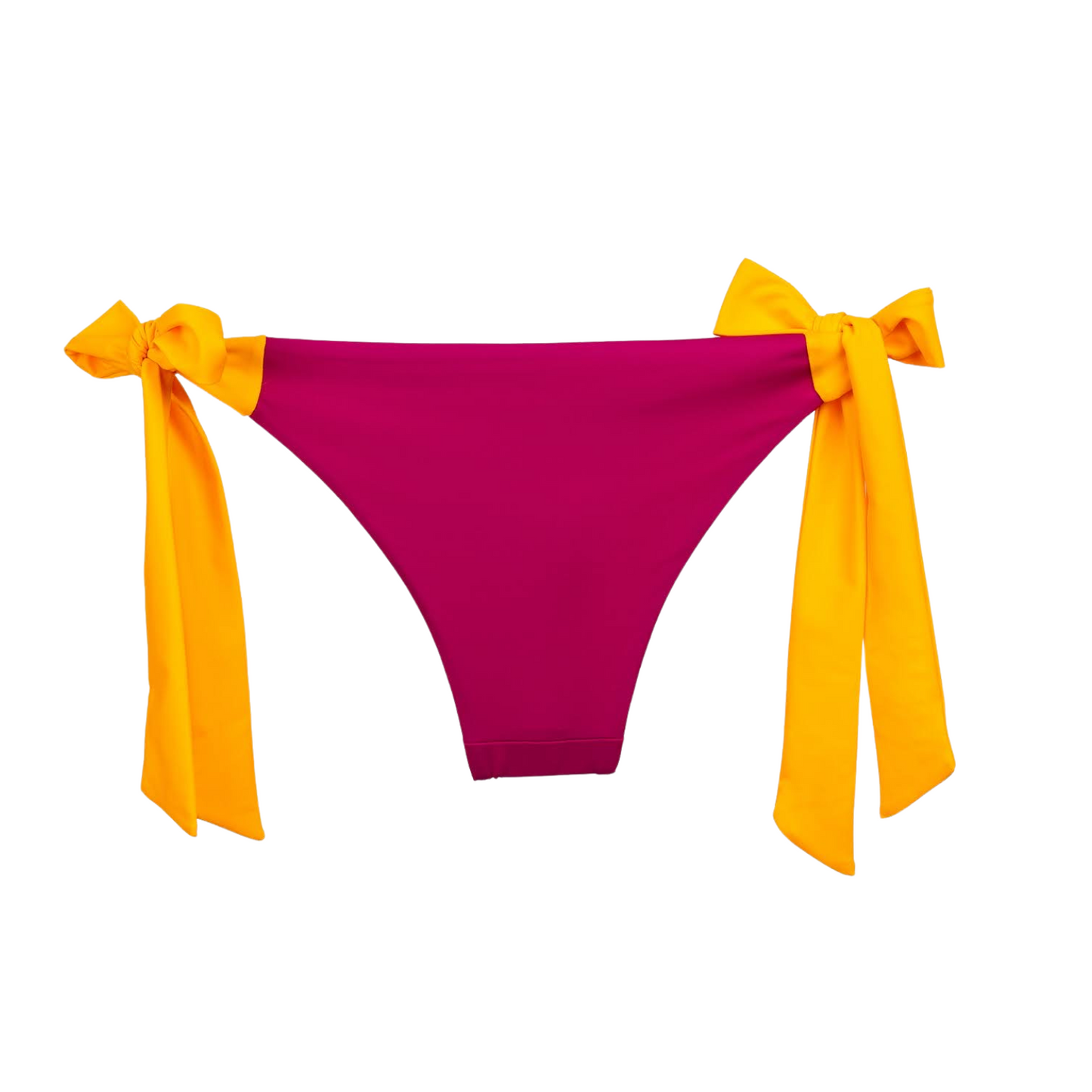 SugarChic Bow Bikini Bottom - Rich Pink/Ochre Yellow