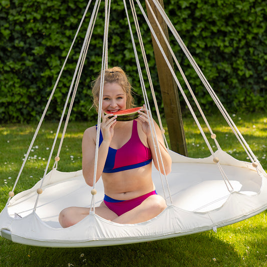 Two-Tone Twister Prothese vriendelijke Bikini Top - Blauw / Roze