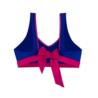 Sweet Treat Elegance Prothese vriendelijke Bikini Top - Blauw / Roze