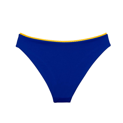 Chic Bikini Bottom - Deep Blue/Yellow Ochre