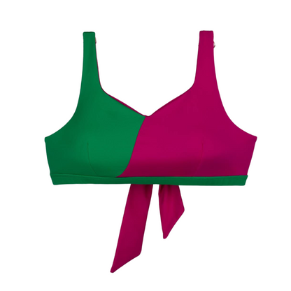 Two-Tone Twister Bikini Set - Groen / Roze