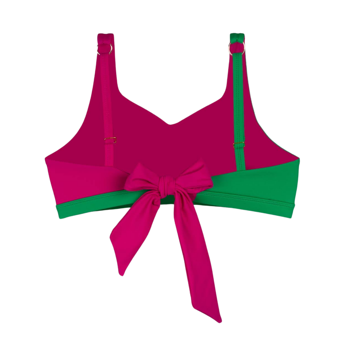 Two-Tone Twister Bikini Set - Groen / Roze
