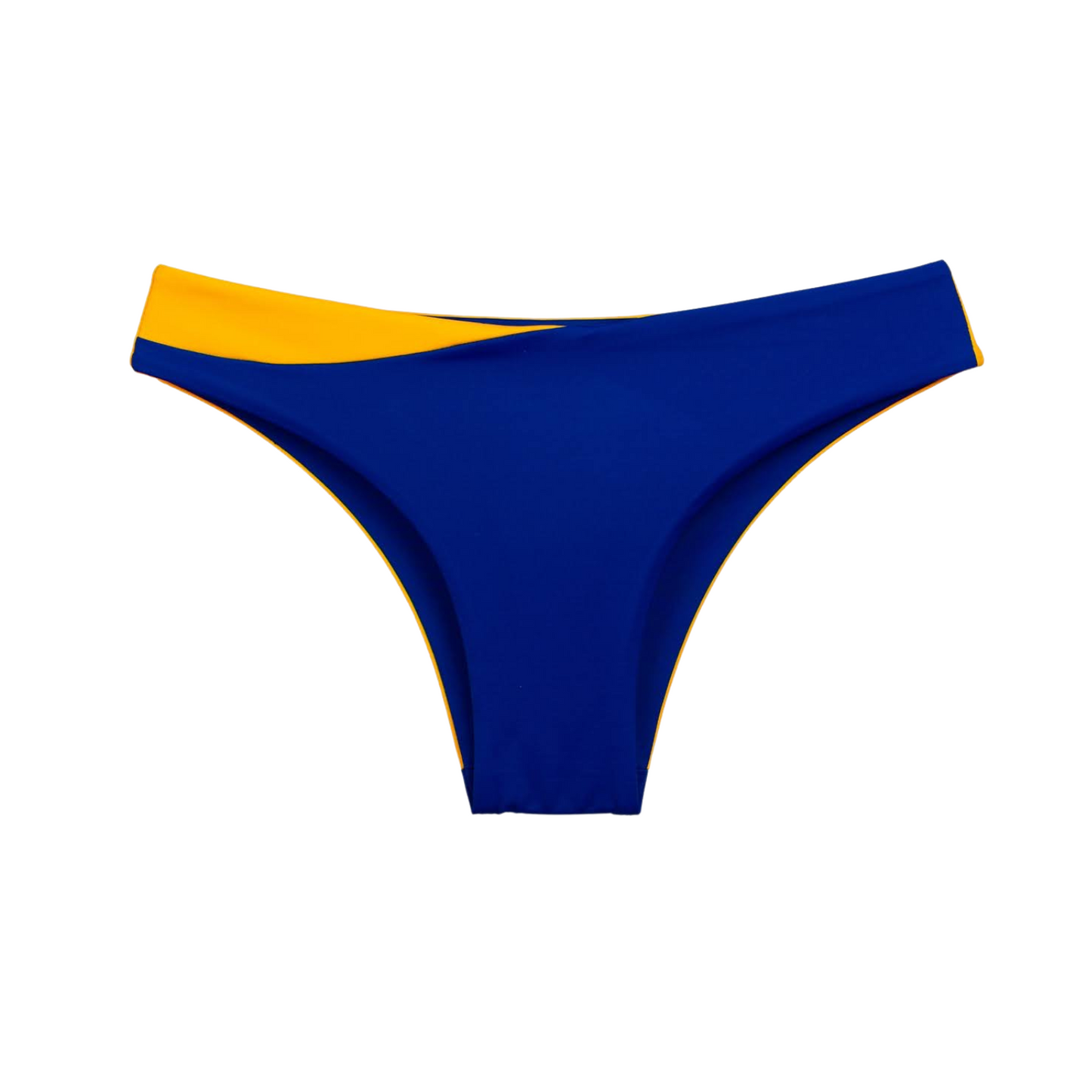 Two-Tone Twister Bikini Bottom - Blauw / Geel